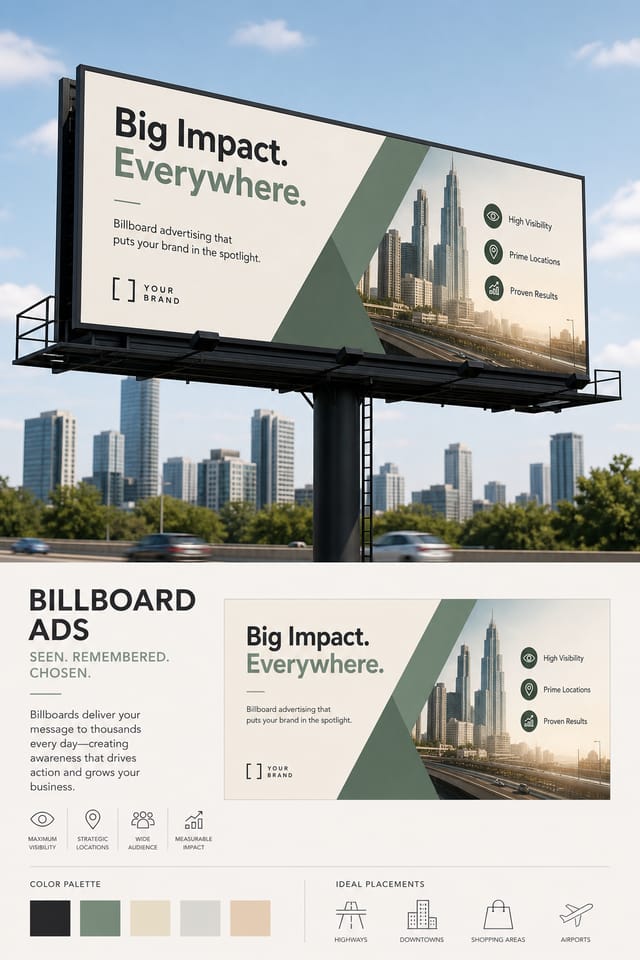 Billboard Ads — modern style billboard ads