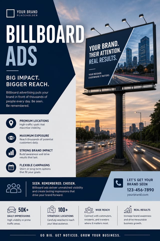 Billboard Ads — corporate style billboard ads
