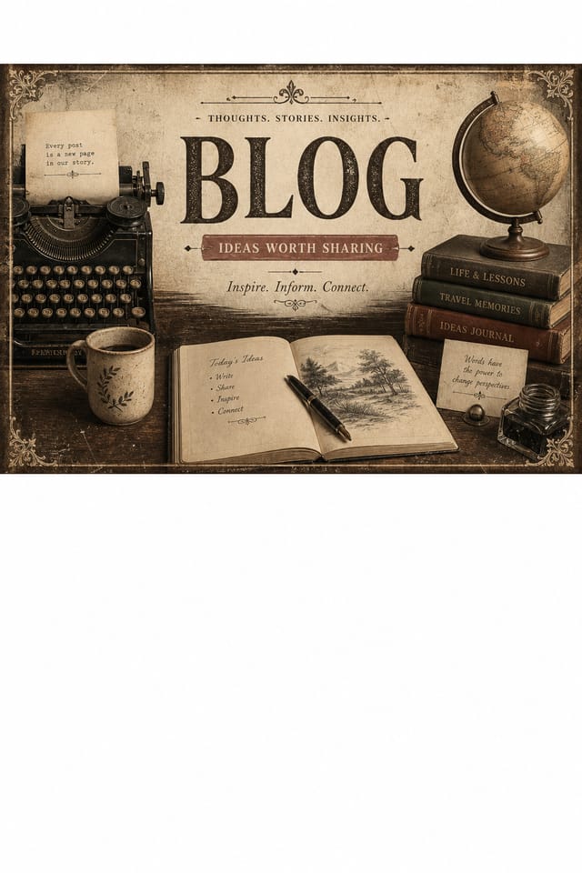 Blog Banner — vintage style blog banner