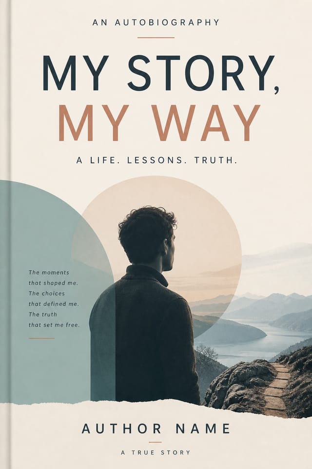 Autobiography Book Cover — modern style book cover