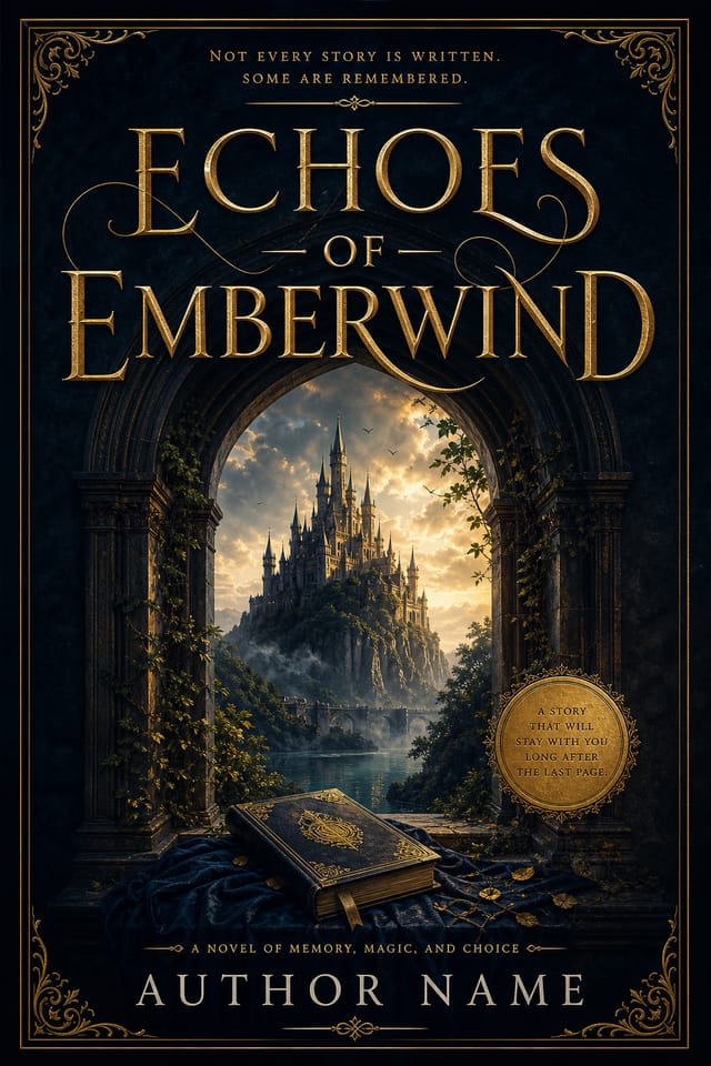 Fiction Book Cover — elegant style book cover