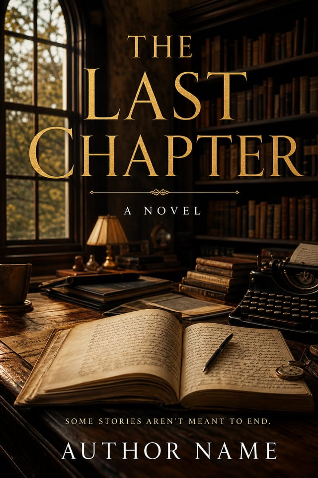 Fiction Book Cover — photo-realistic style book cover