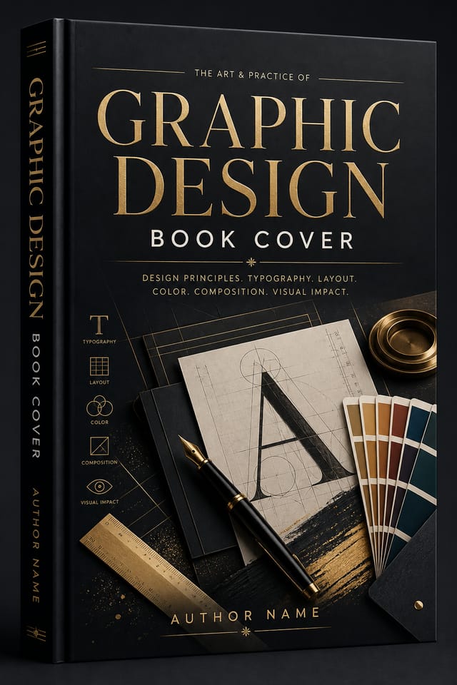 Graphic Design Book Cover — elegant style book cover