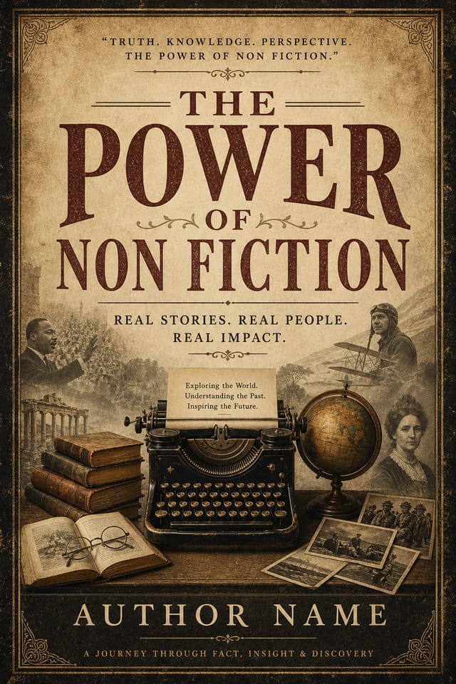 Non Fiction Book Cover — vintage style book cover
