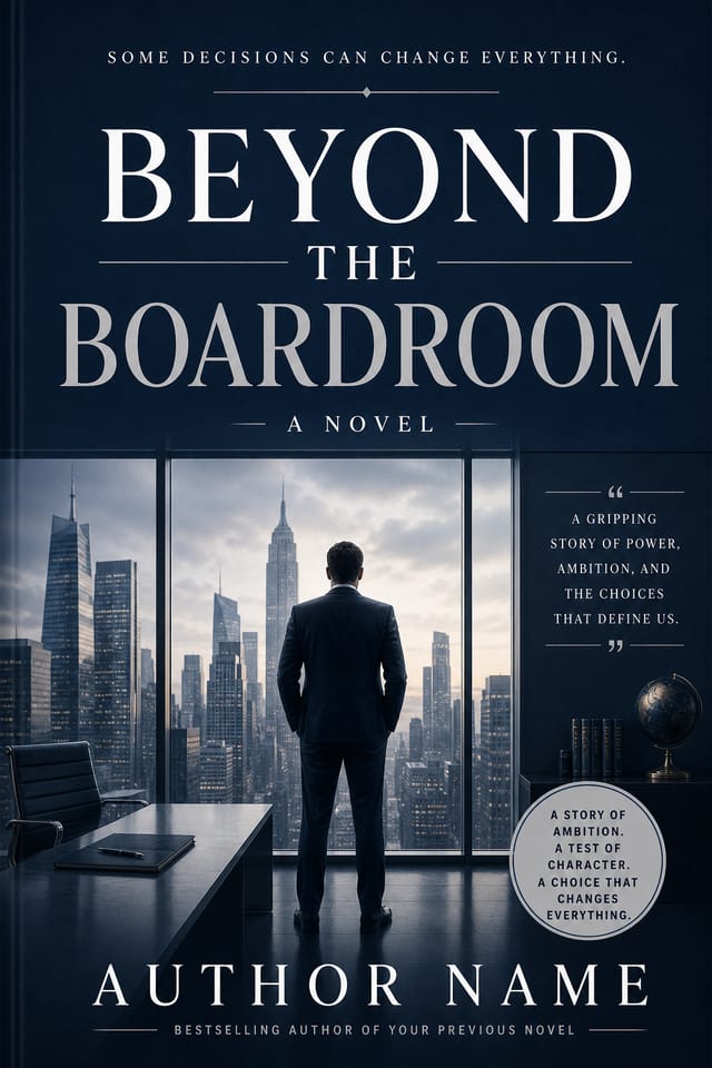 Novel Book Cover — corporate style book cover