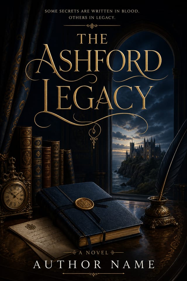 Novel Book Cover — elegant style book cover
