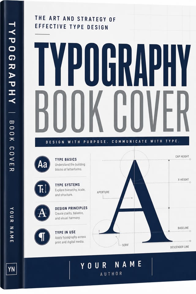 Typography Book Cover — corporate style book cover