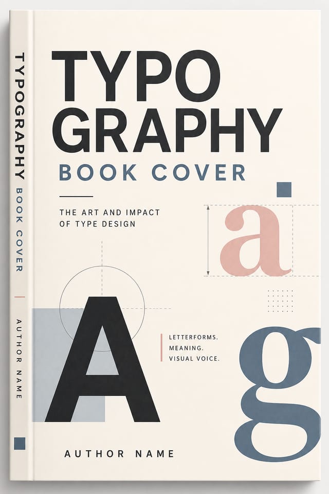 Typography Book Cover — modern style book cover