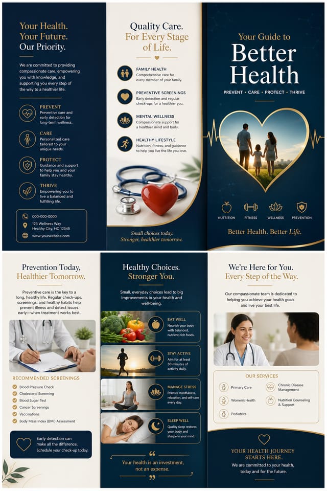 Health Brochure — elegant style brochure cover