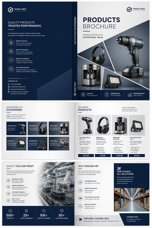 Products Brochure — corporate style brochure cover