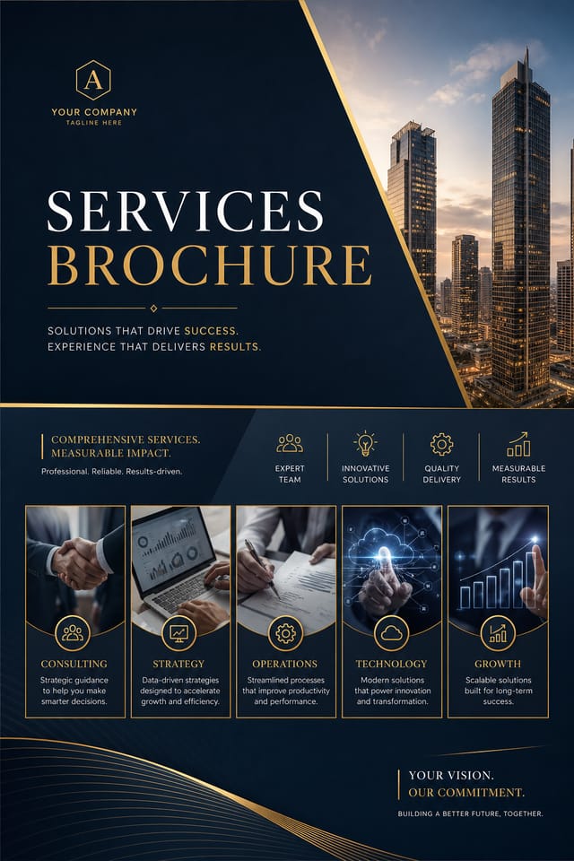 Services Brochure — elegant style brochure cover