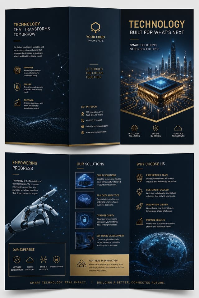 Technology Brochure — elegant style brochure cover