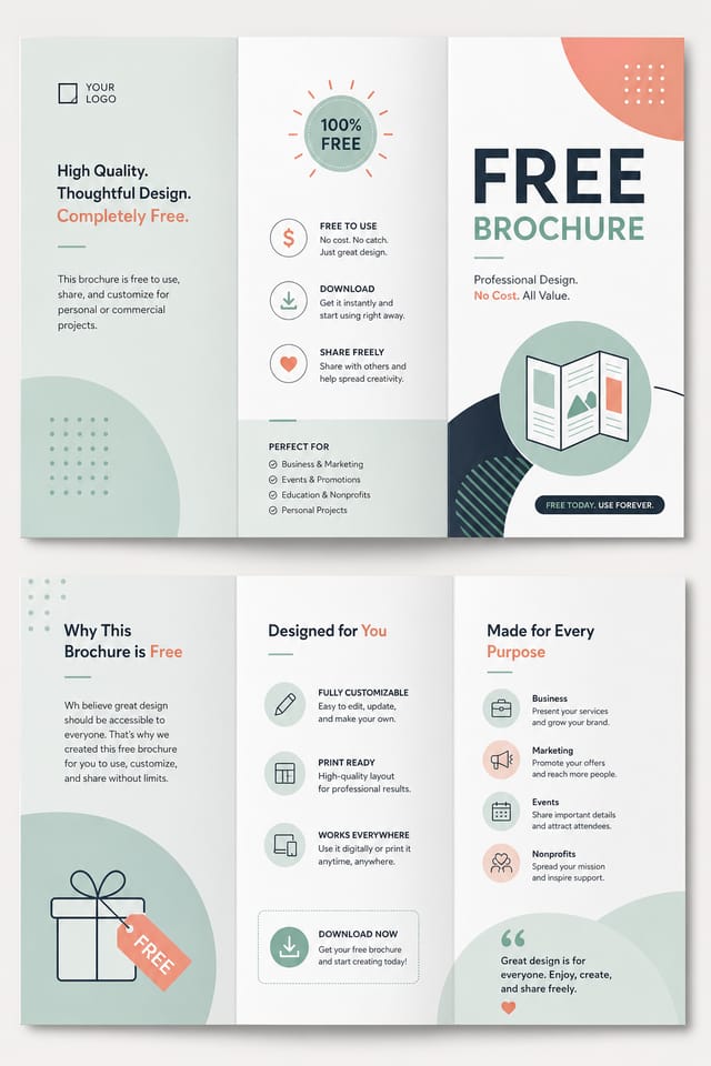 Free Brochure — modern style brochure cover