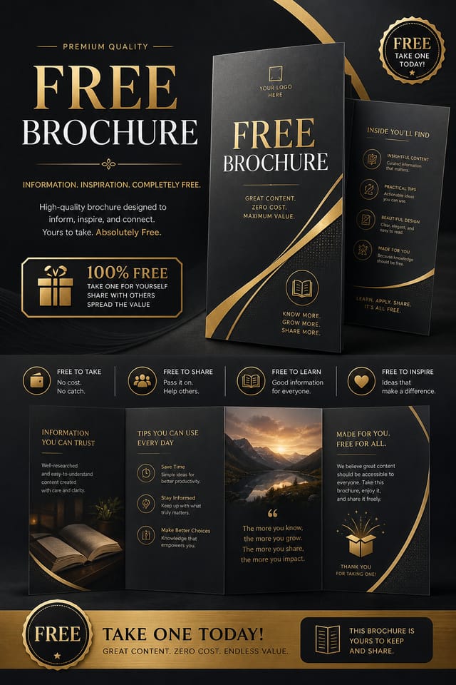 Free Brochure — elegant style brochure cover