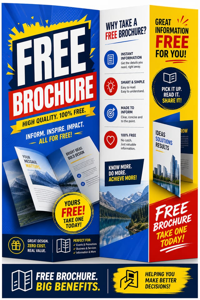Free Brochure — vibrant style brochure cover