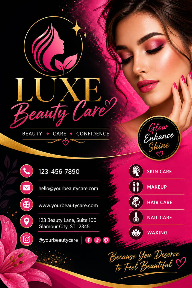 Beauty Care Business Card — vibrant style business card design