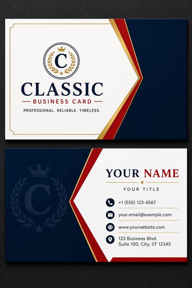 Classic Business Card — vibrant style business card design