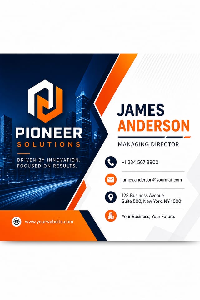 Corporate Business Card — vibrant style business card design