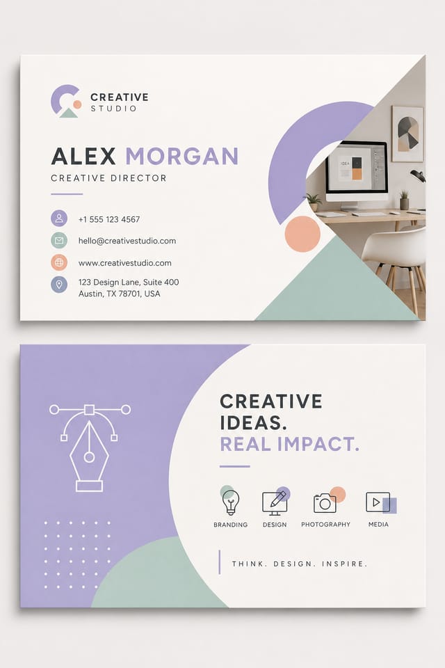 Creative Business Card — modern style business card design
