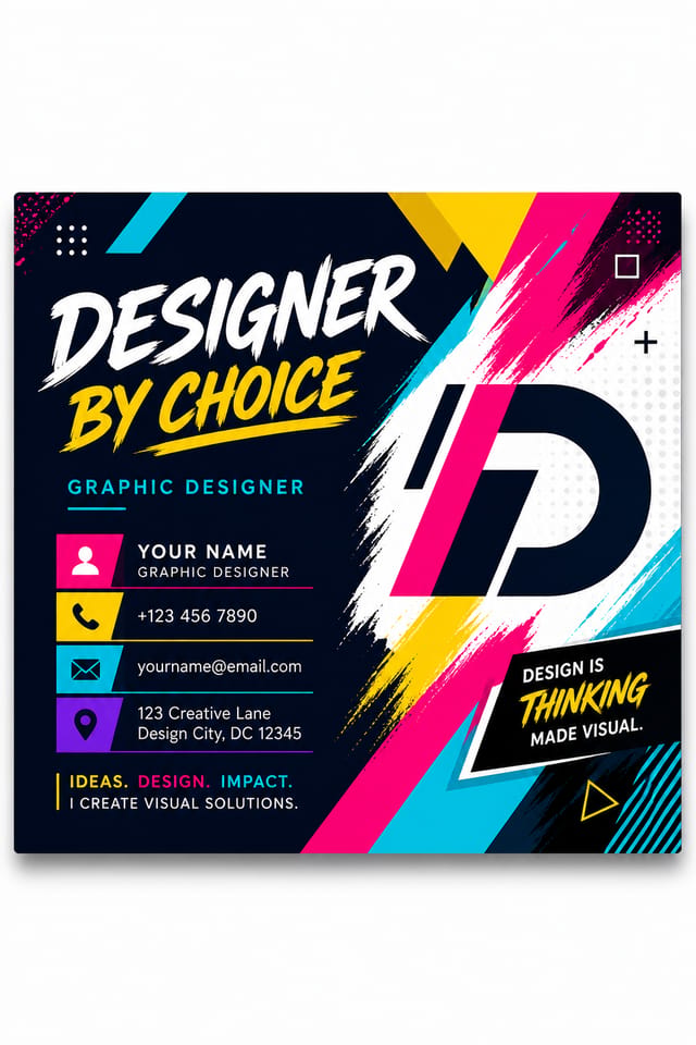 Designer Business Card — vibrant style business card design