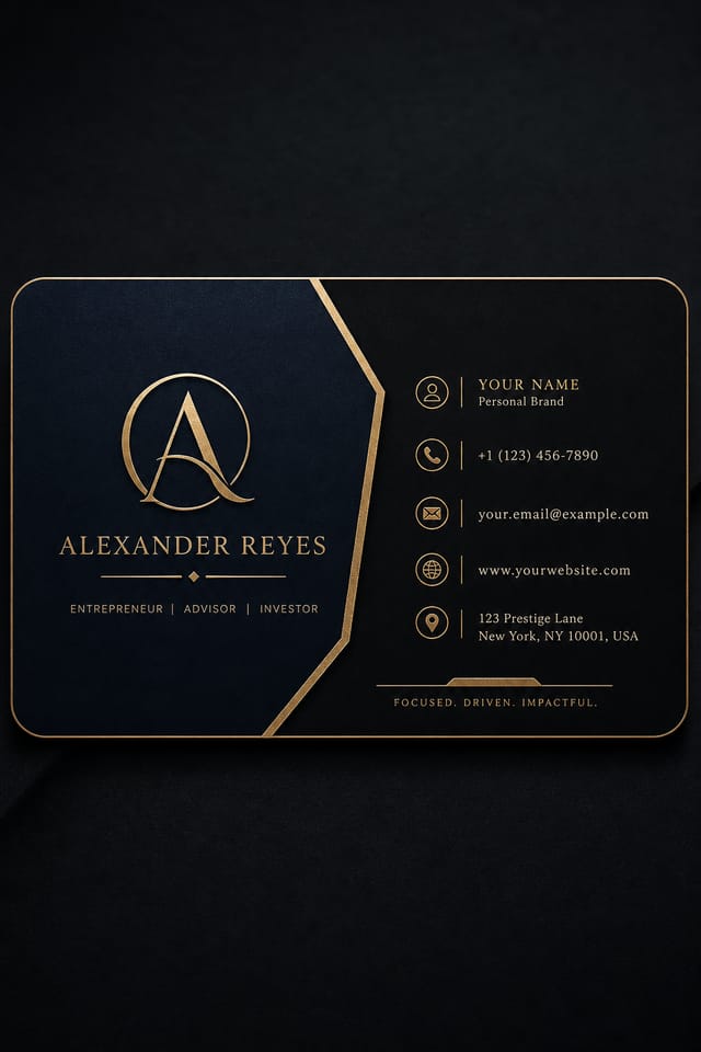 Personal Business Card — elegant style business card design