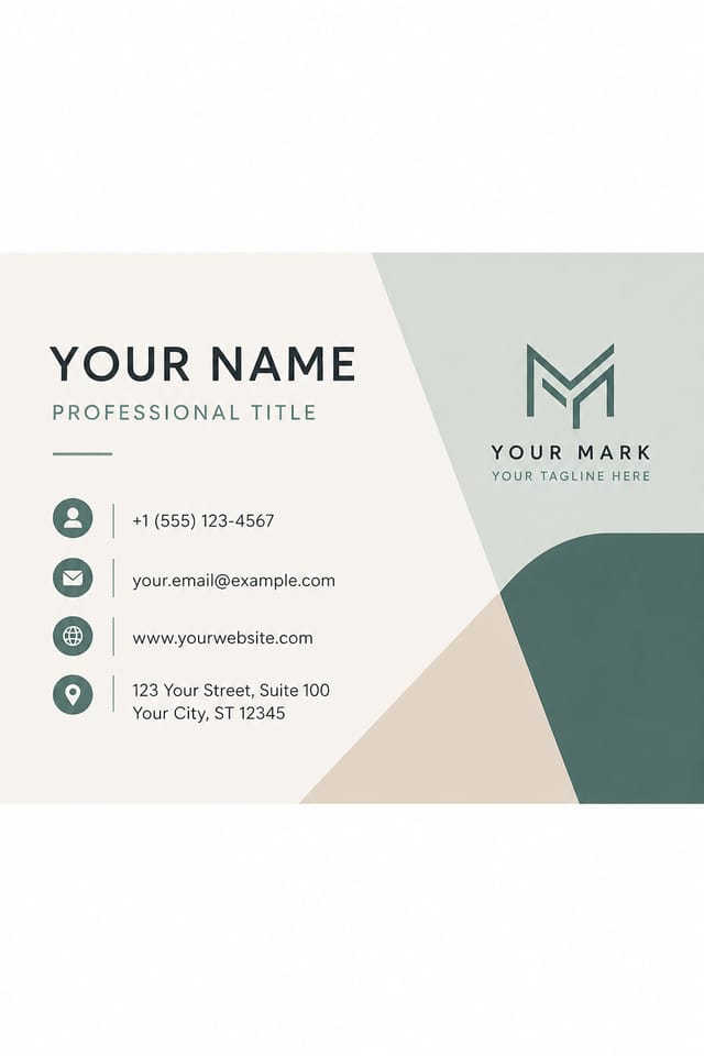 Personal Business Card — modern style business card design