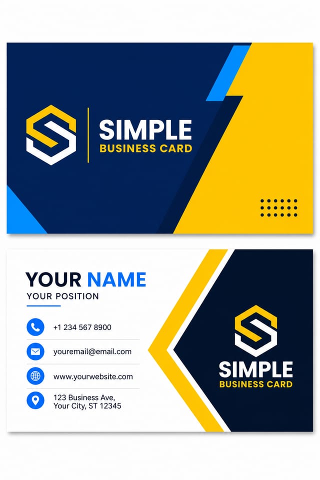 Simple Business Card — vibrant style business card design