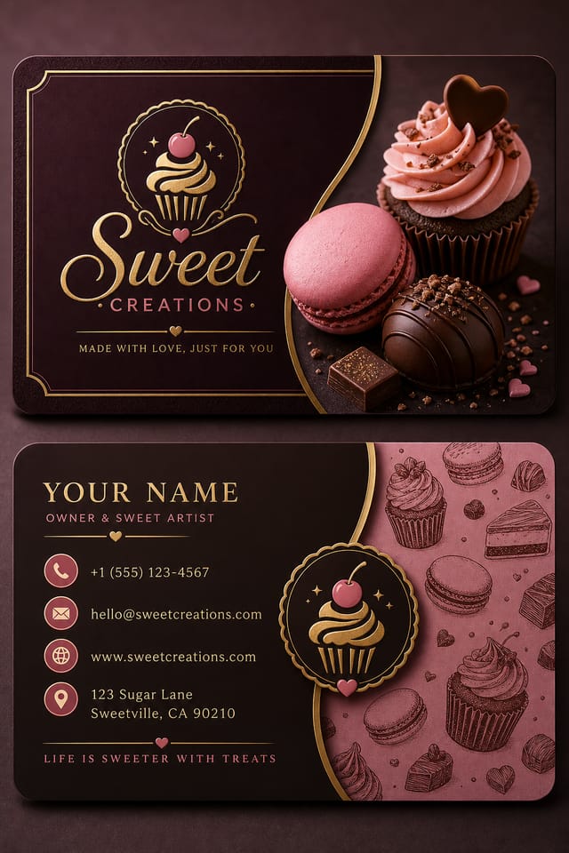 Sweet Business Card — elegant style business card design