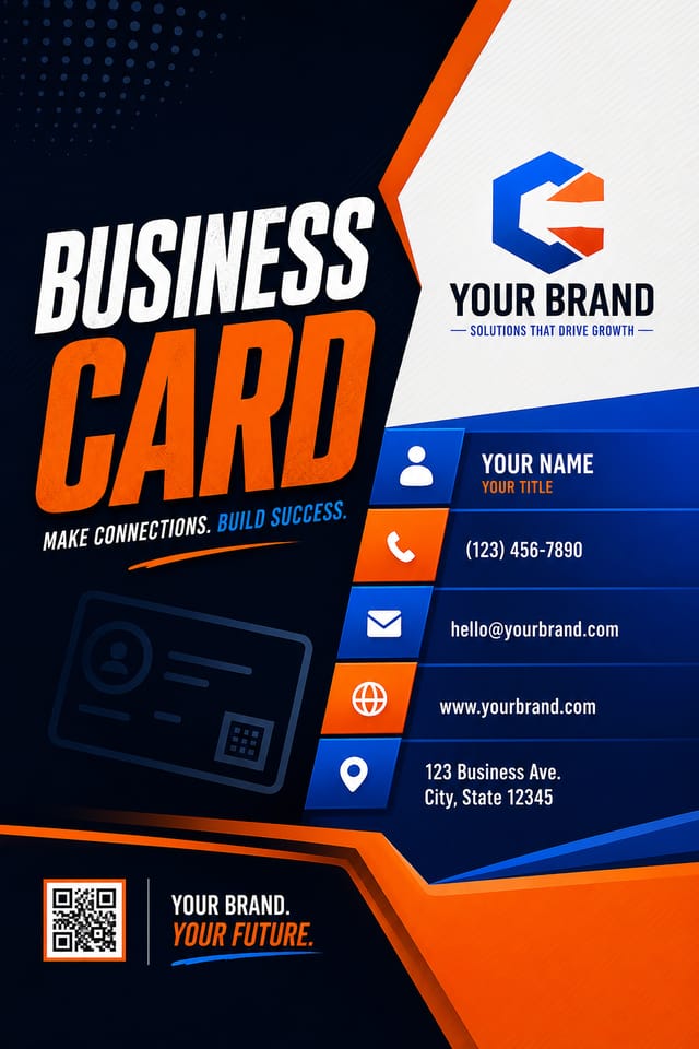 Business Card — vibrant style business card design