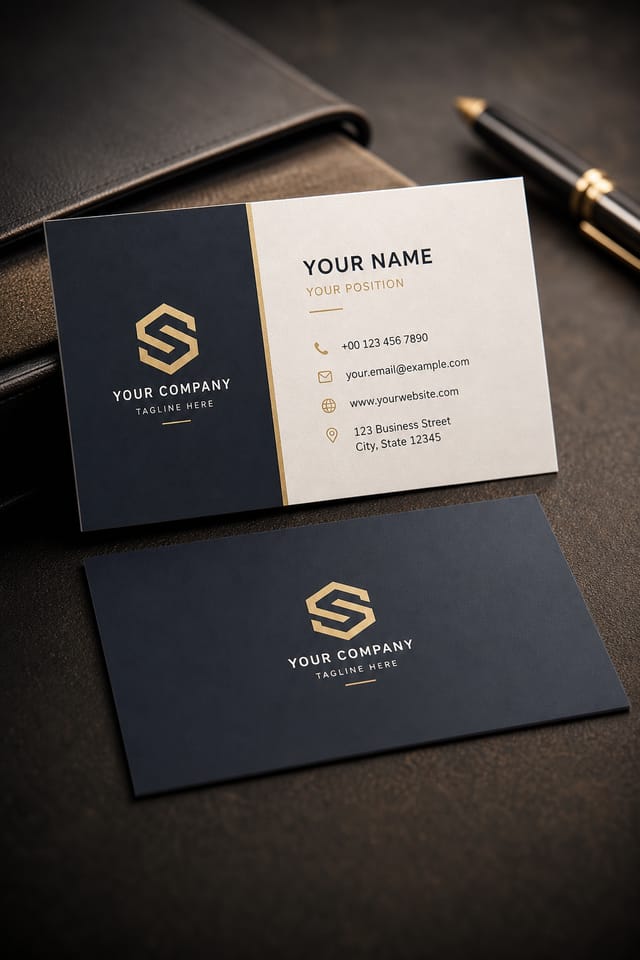 Business Card — photo-realistic style business card design