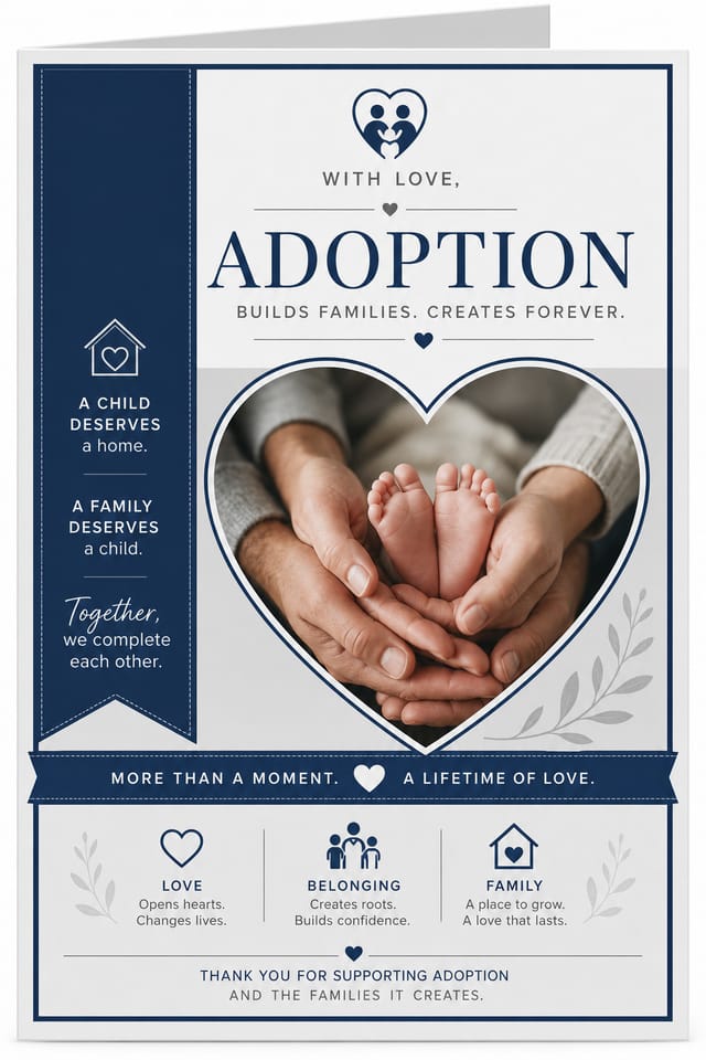 Adoption Card — corporate style card design