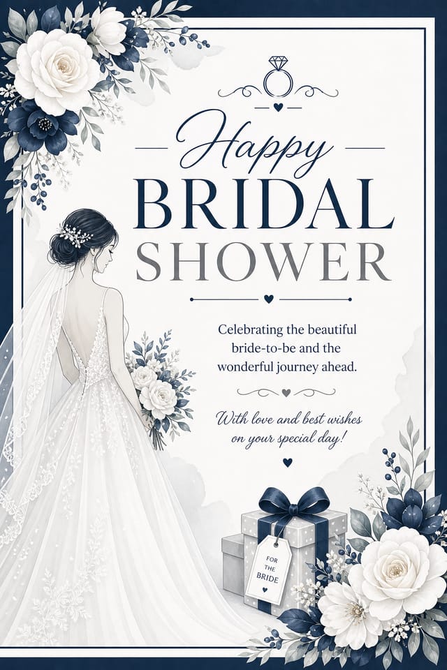 Bridal Shower Card — corporate style card design
