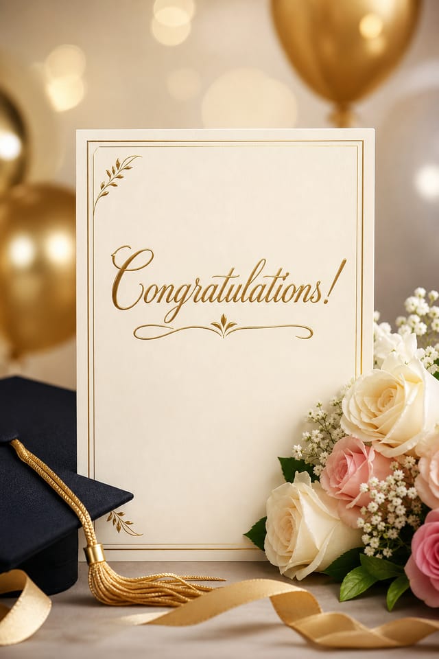 Congratulations Card — photo-realistic style card design