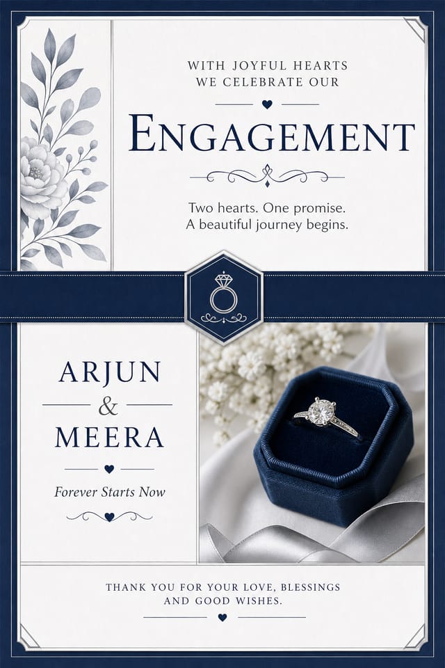 Engagement Card — corporate style card design
