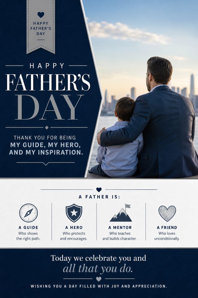 Father's Day Card — corporate style card design