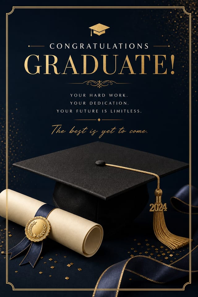 Graduate Card — elegant style card design