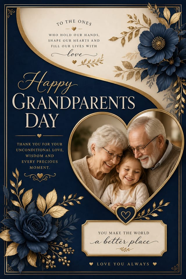Grandparents Day Card — elegant style card design