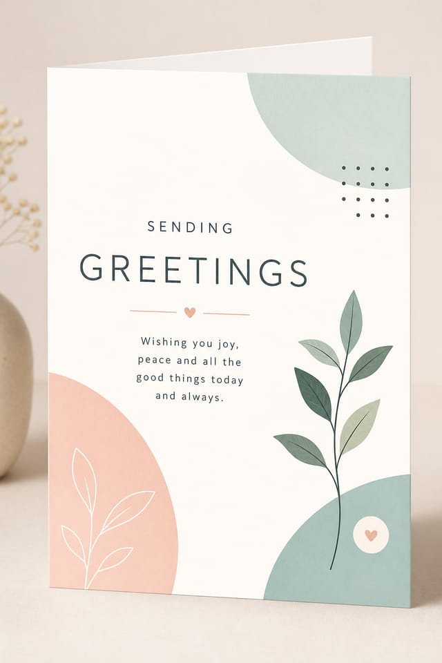 Greetings Card — modern style card design