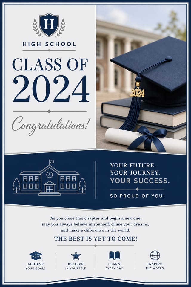 High School Card — corporate style card design