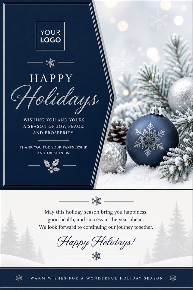 Holiday Card — corporate style card design