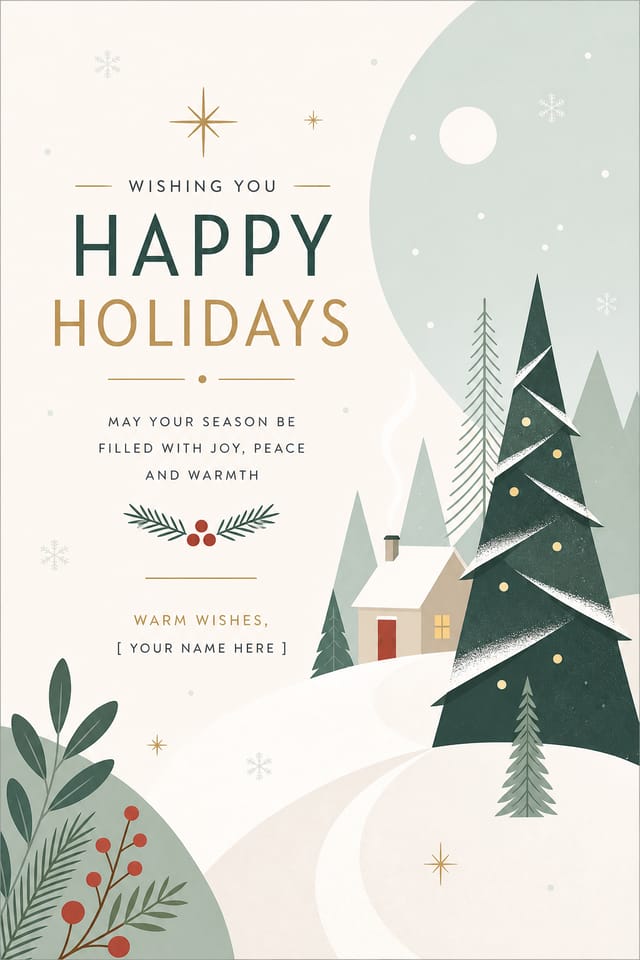 Holiday Card — modern style card design