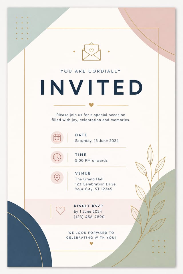 Invitation Card — modern style card design