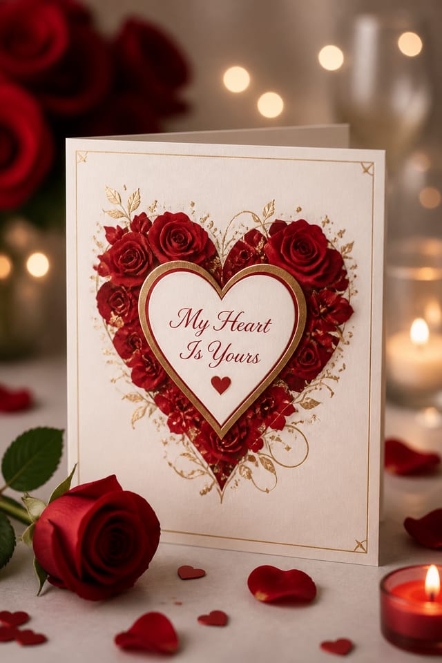 Love Card — photo-realistic style card design