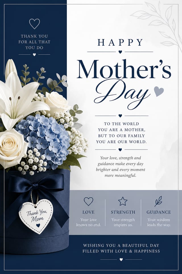 Mother's Day Card — corporate style card design