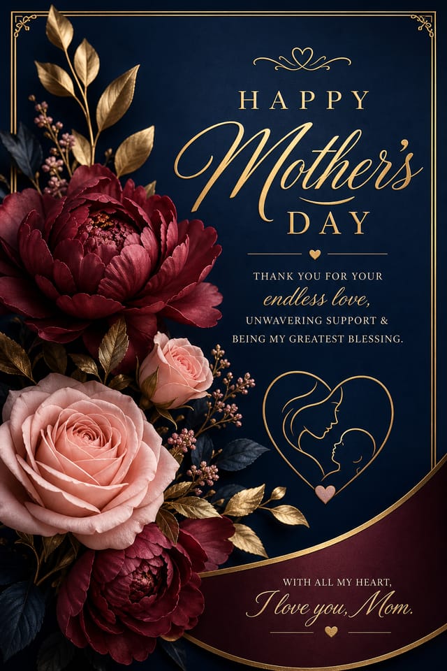 Mother's Day Card — elegant style card design