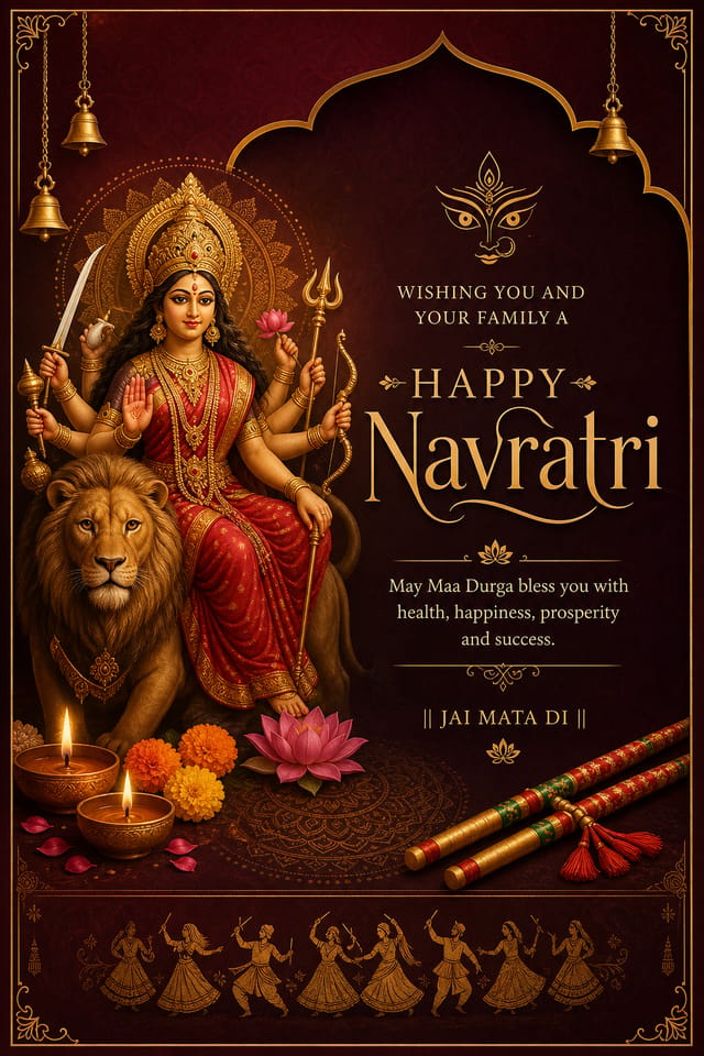 Navratri Card — elegant style card design