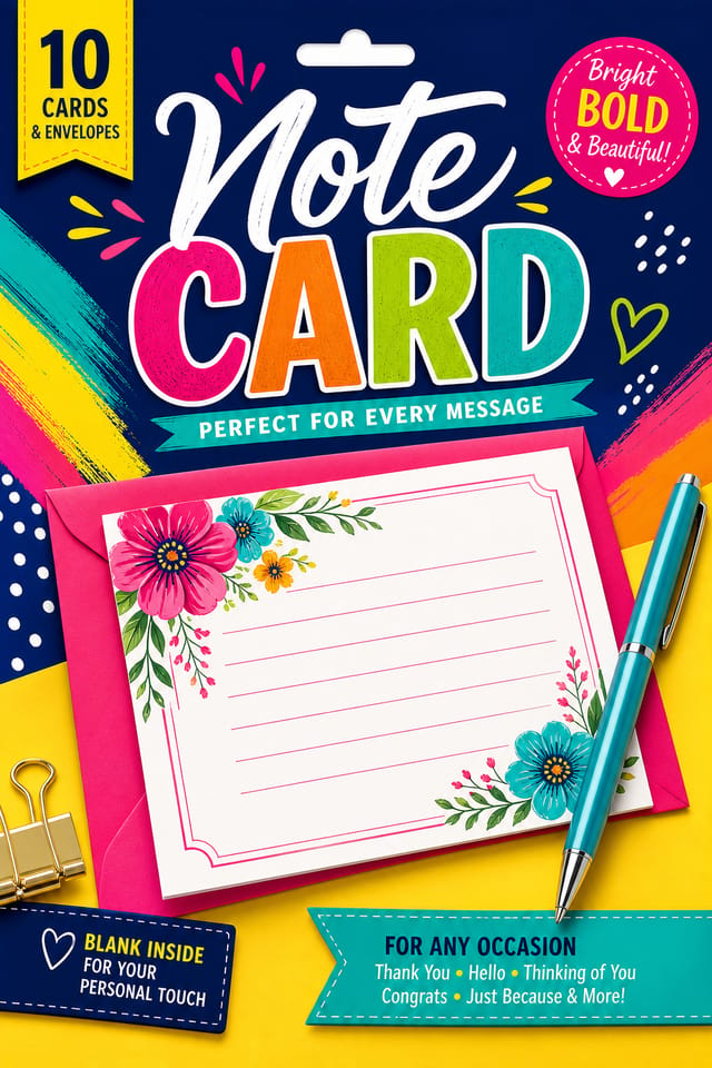 Note Card — vibrant style card design