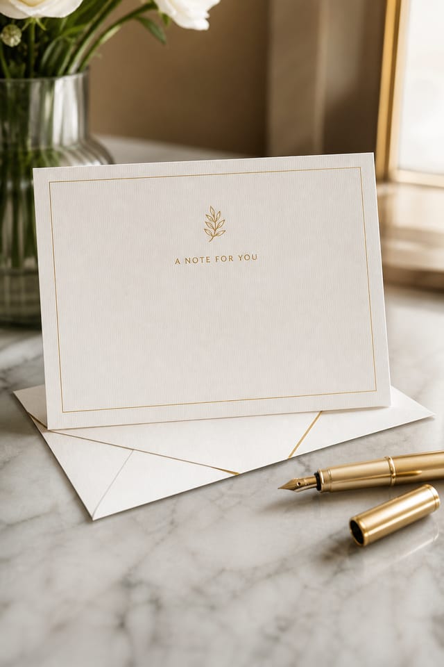 Note Card — photo-realistic style card design