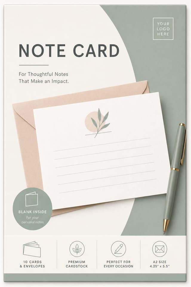Note Card — modern style card design