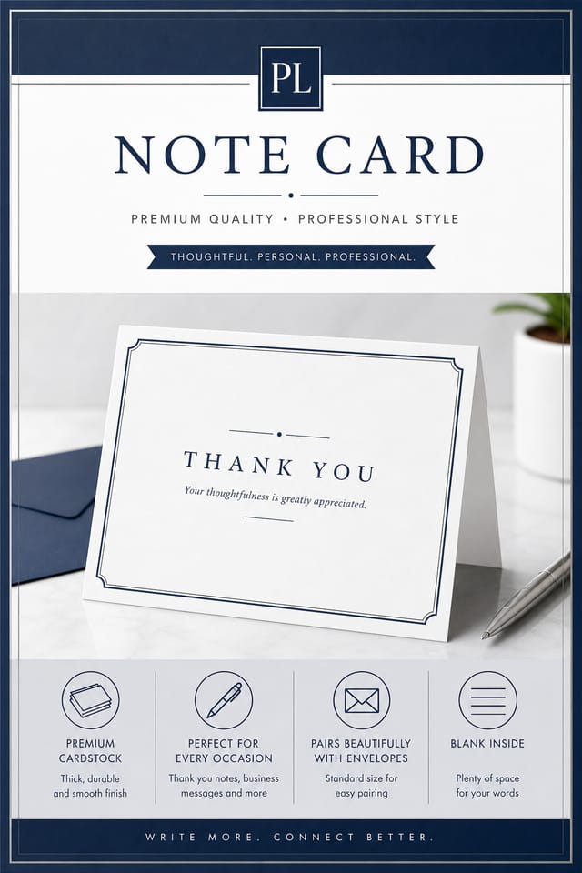 Note Card — corporate style card design
